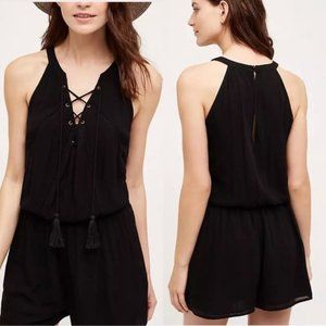 Anthropologie Chloe Oliver Amoret Black Romper